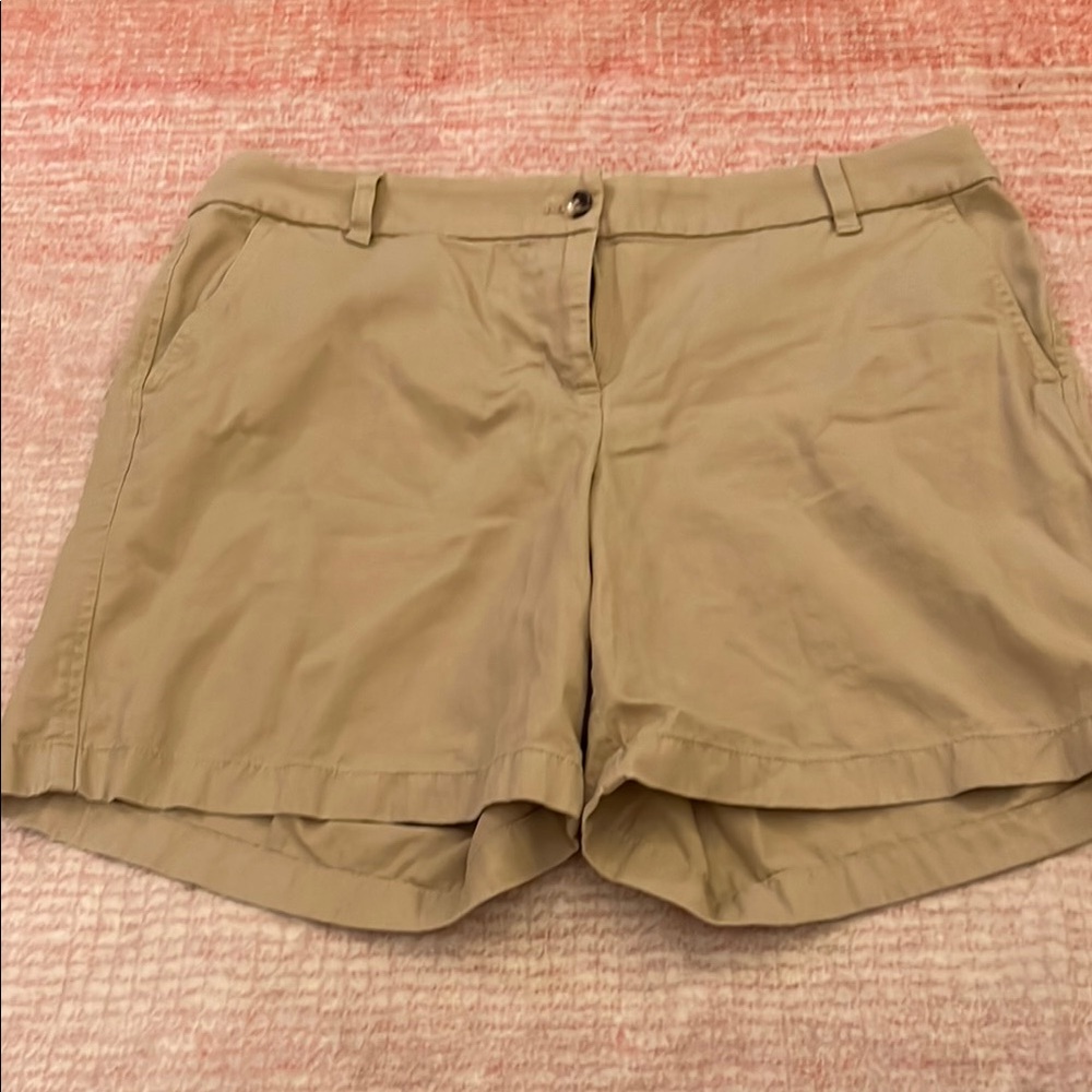 J. Crew Tan Chino Shorts with Tailored Fit NWOT